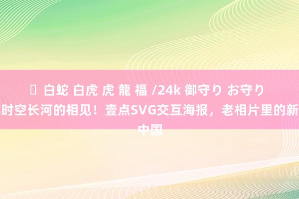 ✨白蛇 白虎 虎 龍 福 /24k 御守り お守り 穿越时空长河的相见！壹点SVG交互海报，老相片里的新中国