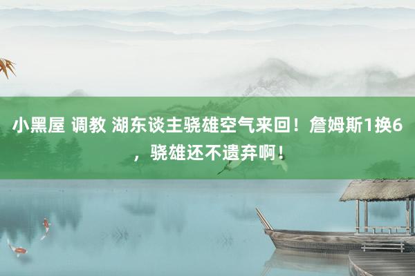 小黑屋 调教 湖东谈主骁雄空气来回！詹姆斯1换6，骁雄还不遗弃啊！