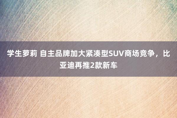 学生萝莉 自主品牌加大紧凑型SUV商场竞争，比亚迪再推2款新车