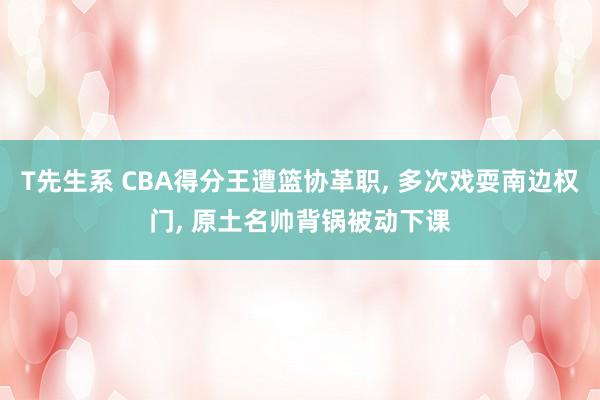 T先生系 CBA得分王遭篮协革职, 多次戏耍南边权门, 原土名帅背锅被动下课