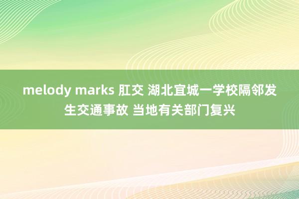 melody marks 肛交 湖北宜城一学校隔邻发生交通事故 当地有关部门复兴