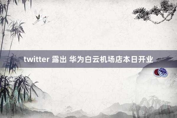 twitter 露出 华为白云机场店本日开业