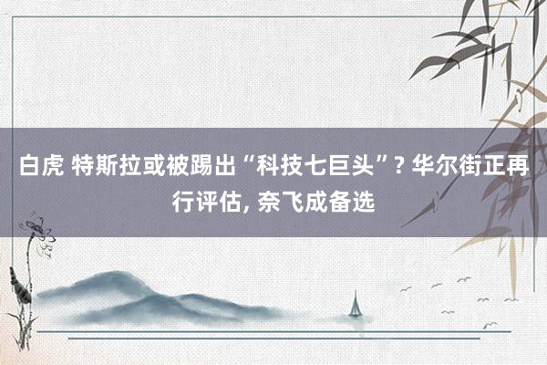 白虎 特斯拉或被踢出“科技七巨头”? 华尔街正再行评估, 奈飞成备选