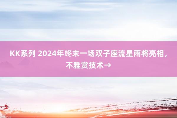 KK系列 2024年终末一场双子座流星雨将亮相，不雅赏技术→