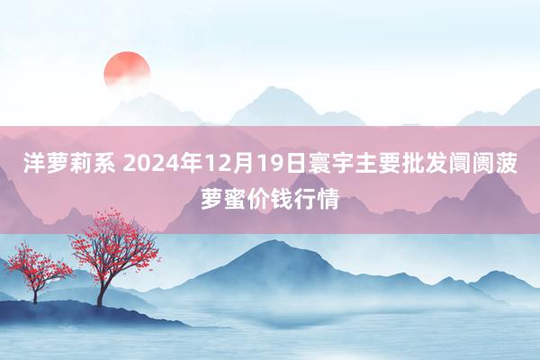 洋萝莉系 2024年12月19日寰宇主要批发阛阓菠萝蜜价钱行情