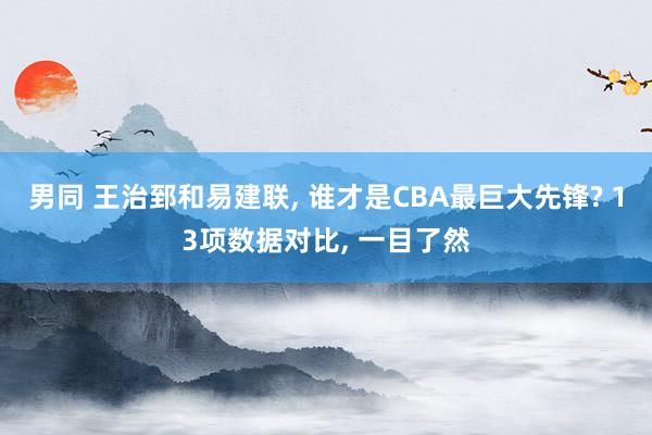 男同 王治郅和易建联， 谁才是CBA最巨大先锋? 13项数据对比， 一目了然