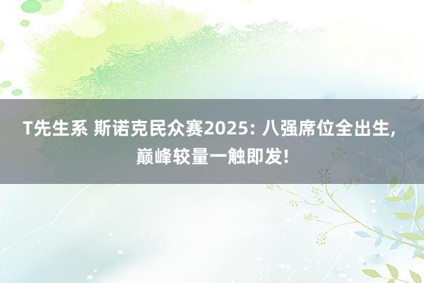 T先生系 斯诺克民众赛2025: 八强席位全出生， 巅峰较量一触即发!